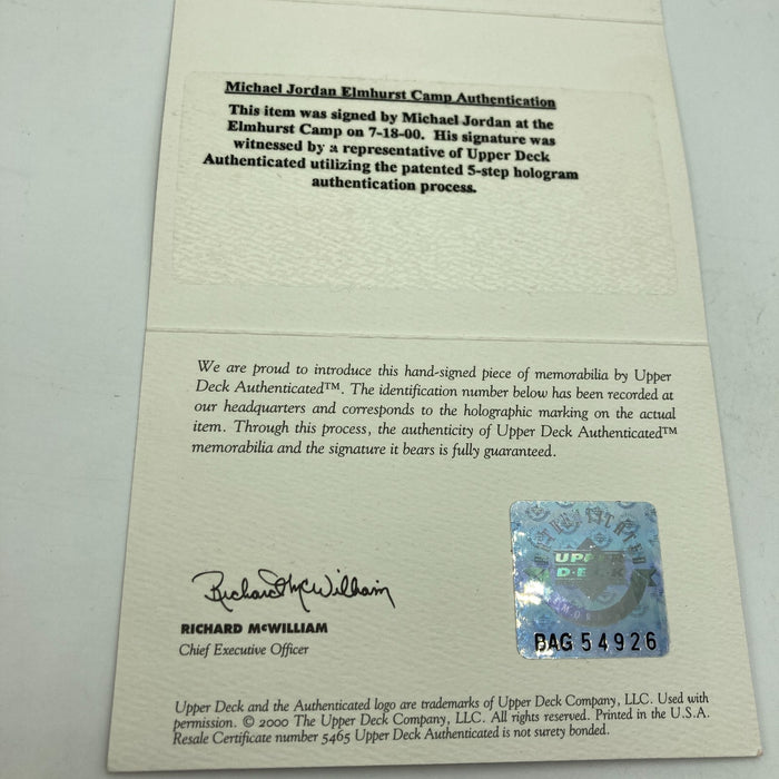 Michael Jordan Signed Nike Basketball Style Baseball Upper Deck UDA PSA Beckett