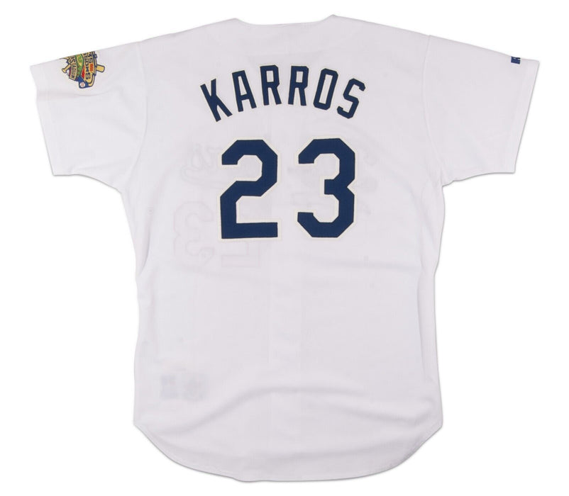 The Finest Eric Karros 1996 Los Angeles Dodgers Game Used Jersey MEARS 10 COA