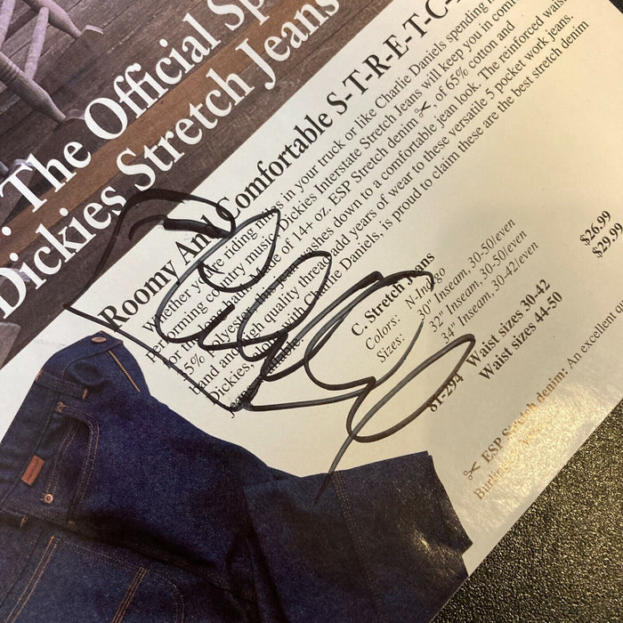Charlie Daniels Signed Autographed Advertising Photo Jeans JSA COA