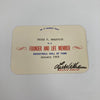 Incredible Pete Maravich Personal 1968 Basketball Hall Of Fame Lifetime Pass