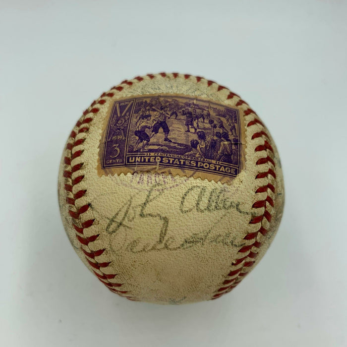 1939 Cleveland Indians Team Signed Centennial American League Baseball JSA COA