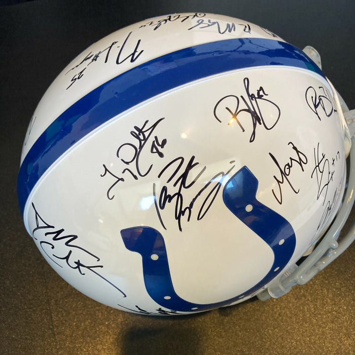 2005 Indianapolis Colts Team Signed Authentic Helmet Peyton Manning JSA COA