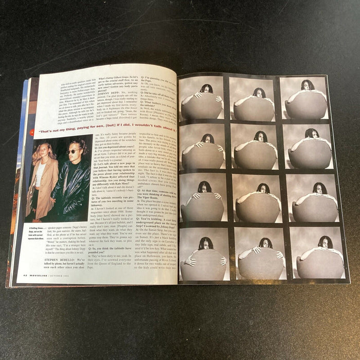 Johnny Depp Signed Autographed 1994 Movieline Magazine JSA COA