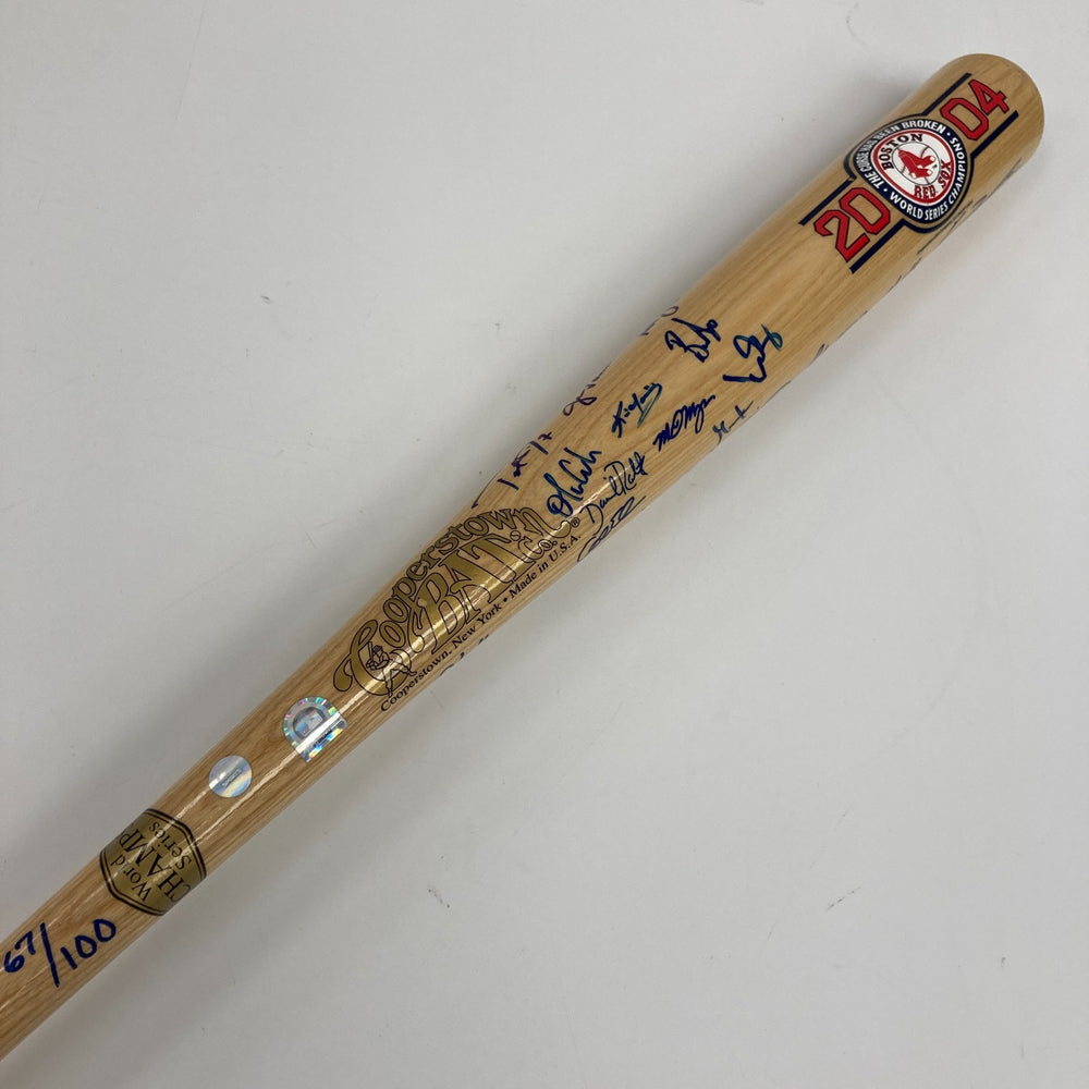 2004 Boston Red Sox World Series Champs Team Signed Baseball Bat MLB Authentic