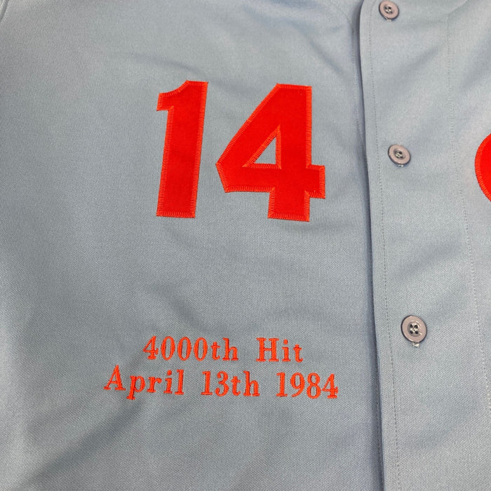 Pete Rose 4,000th Hit Signed Heavily Inscribed Montreal Expos Jersey JSA COA