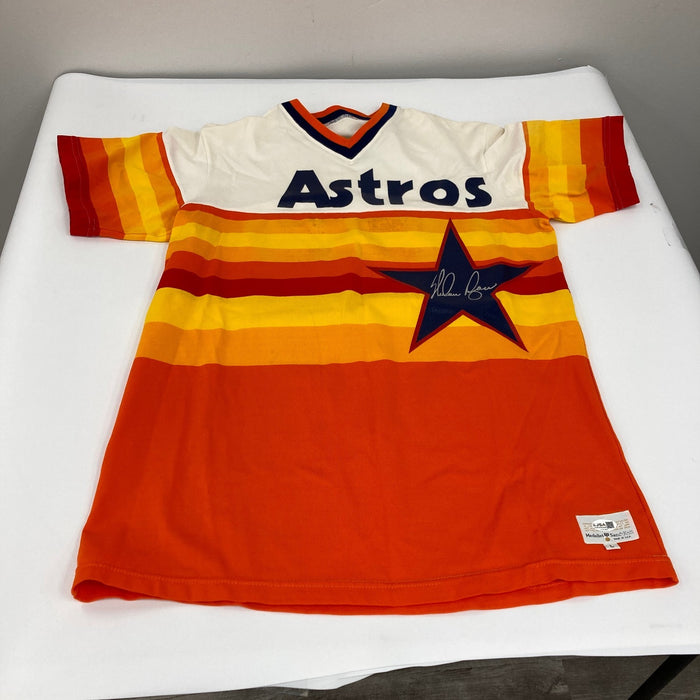 Nolan Ryan Signed Houston Astros Vintage 1970's Sand-Knit Jersey JSA COA