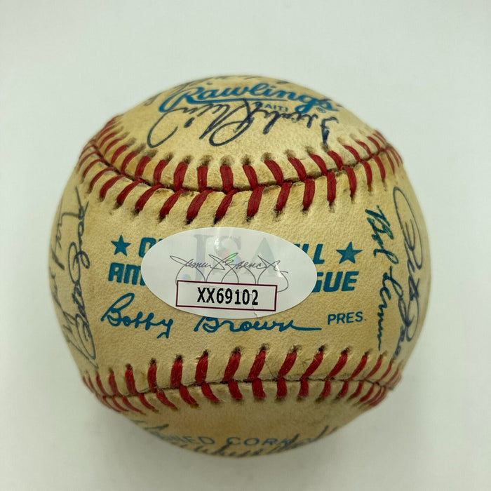 Mickey Mantle Stan Musial Hall Of Fame Multi Signed Baseball 25 Sigs JSA COA