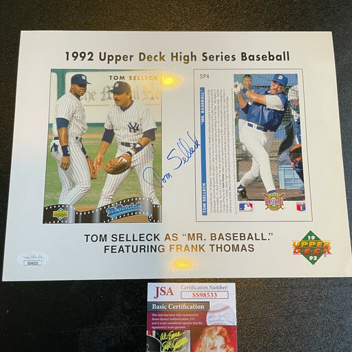 Tom Selleck Mr. Baseball Signed 8.5x11 Upper Deck Promo Page JSA COA
