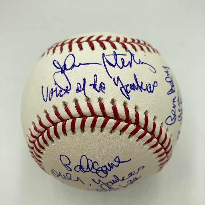 John Sterling Signed Heavily Inscribed STAT Baseball JSA COA RARE!