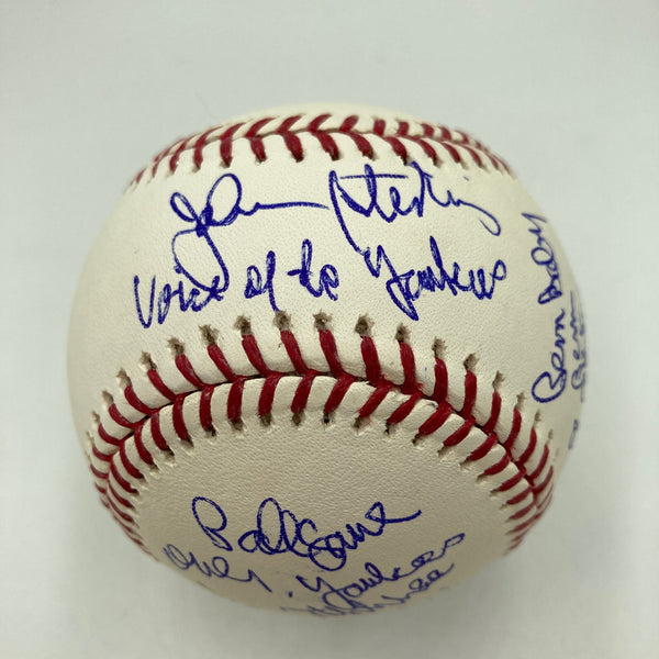 John Sterling Signed Heavily Inscribed STAT Baseball JSA COA RARE!