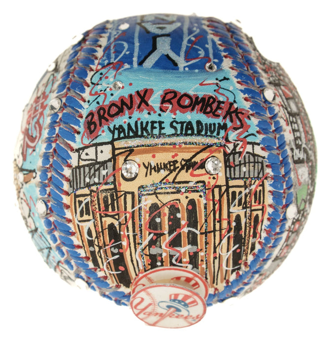 Derek Jeter Signed Charles Fazzino Hand Painted Pop Art Baseball MLB & Steiner