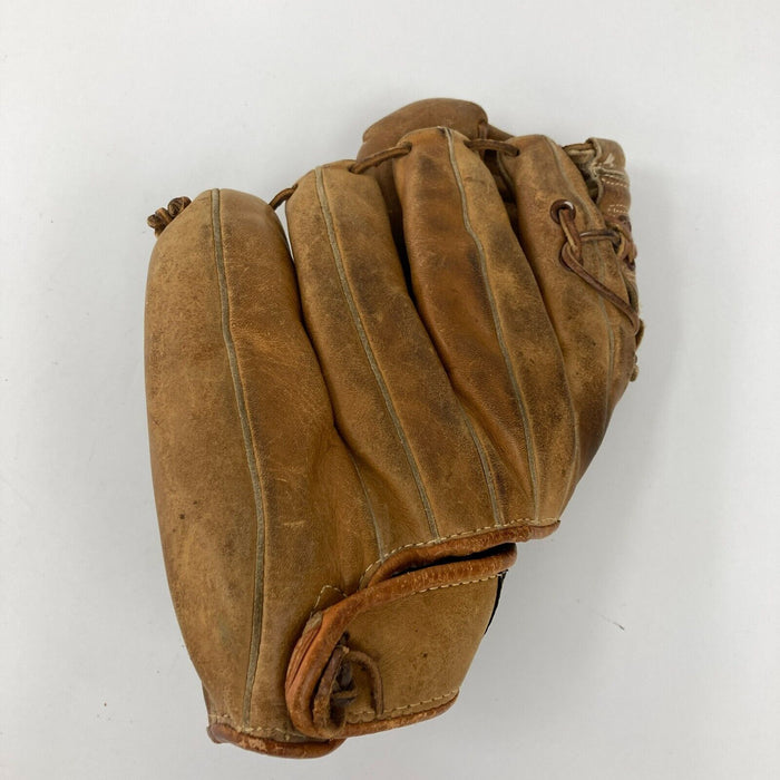 Bob Feller Signed 1940's Wilson Game Model Baseball Glove JSA COA