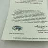 Joe Montana Signed Heavily Inscribed Career STAT Baseball Reggie Jackson COA