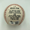 Nolan Ryan Signed Vintage Fotoball Baseball Beckett Hologram
