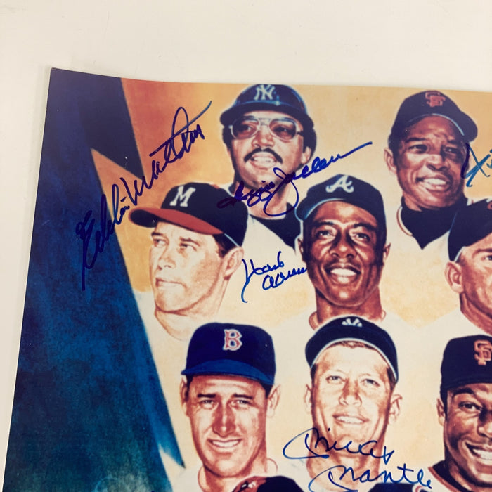 500 Home Run Club Signed 11x14 Photo Mickey Mantle Ted Williams Beckett COA