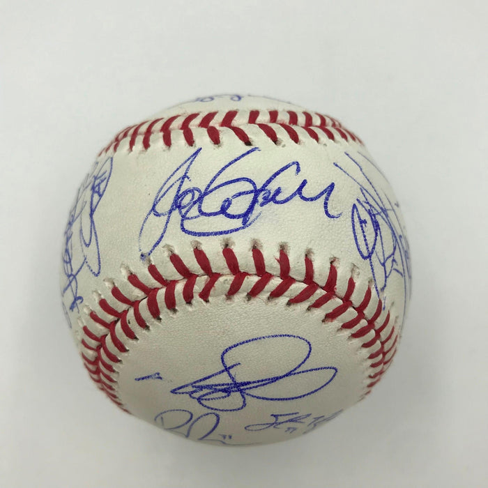 2017 Boston Red Sox Team Signed Baseball Mookie Betts Rafael Devers JSA LOA