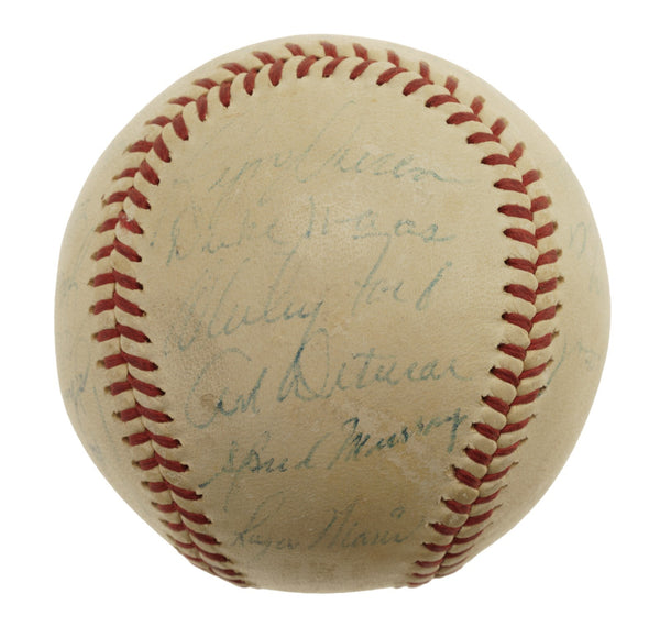Roger Maris 1960 New York Yankees AL Champs Team Signed Baseball JSA COA