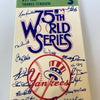 1978 New York Yankees World Series Champs Team Signed Jumbo 9x33 Ticket JSA COA