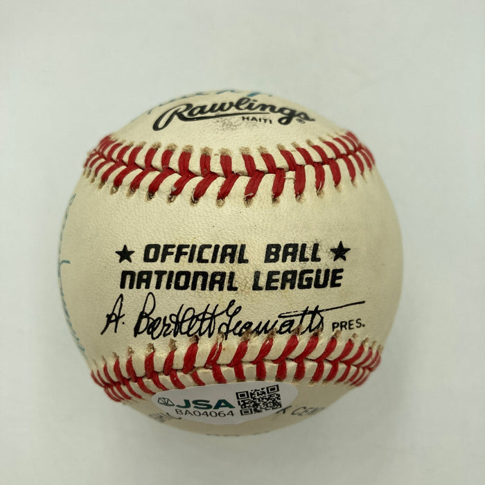 Willie Mays Hank Aaron 500 Home Run Club Multi Signed Baseball JSA COA