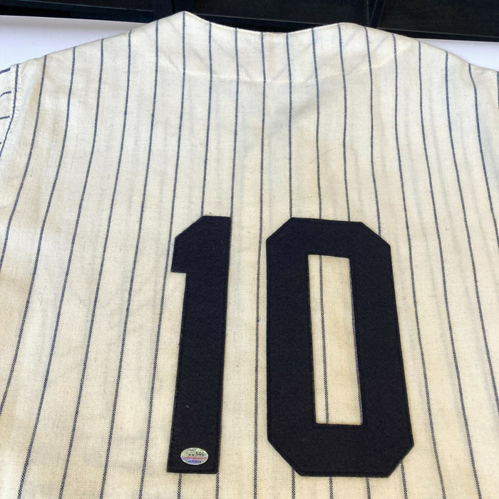 Phil Rizzuto Signed Heavily Inscribed STATS New York Yankees Jersey With JSA COA