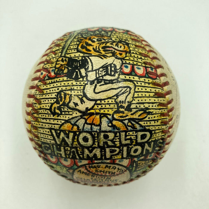 1968 Detroit Tigers WS Champs Signed George Sosnak Folk Art Baseball JSA