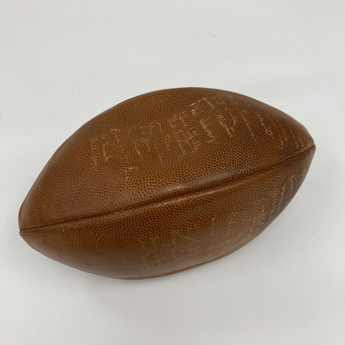 1945 Notre Dame Fighting Irish Team Signed Spalding Paul Brown Football JSA COA