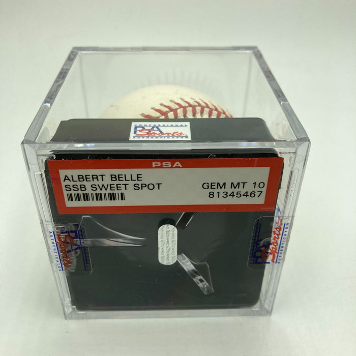 Albert Belle Signed Major League Baseball PSA DNA Graded 10 GEM MINT
