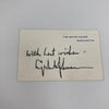 President Lyndon B. Johnson Signed White House Original Card JSA COA