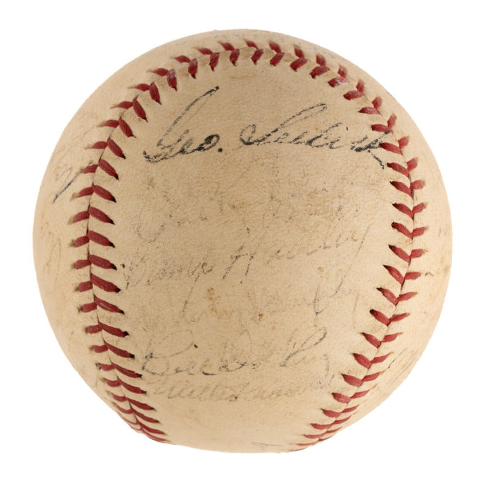 1936 New York Yankees World Series Champs Team Signed Baseball Lou Gehrig JSA