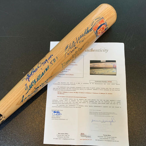 500 Home Run Signed Bat 18 Sigs! Ted Williams Hank Aaron Griffey Mays JSA COA