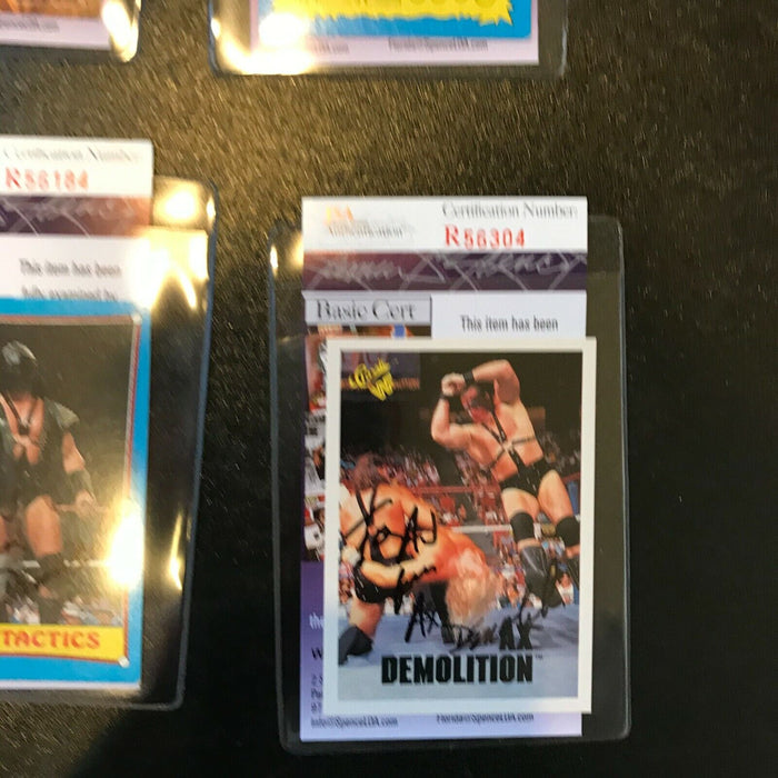 Lot Of (15) Demolition Ax WWE Signed Autographed Wrestling Cards With JSA COA