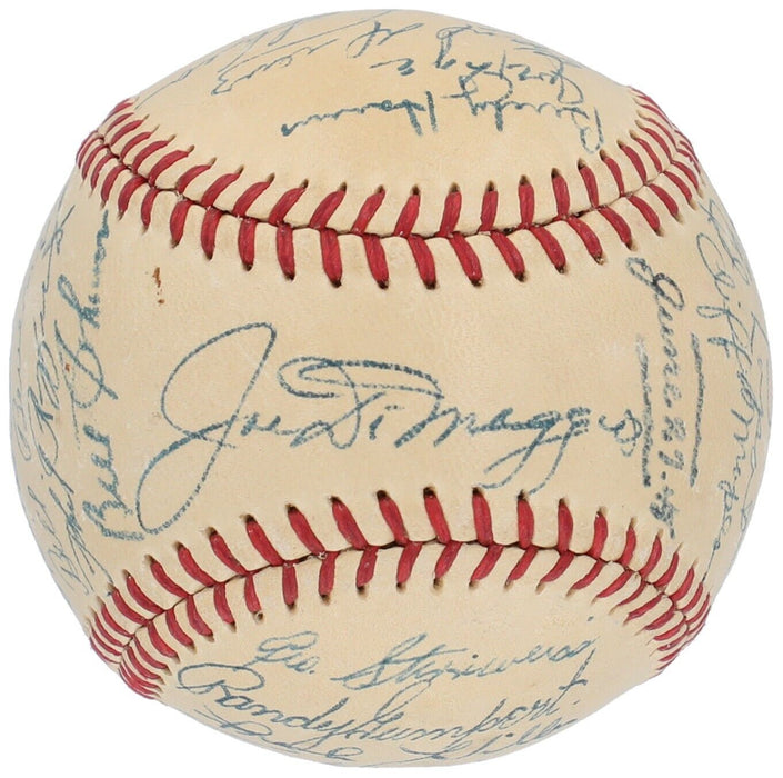 1946 New York Yankees Team Signed American League Baseball Joe Dimaggio PSA DNA