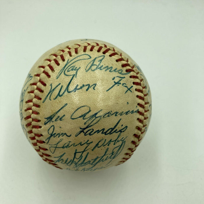 1957 Chicago White Sox Team Signed Autographed Baseball With Nellie Fox