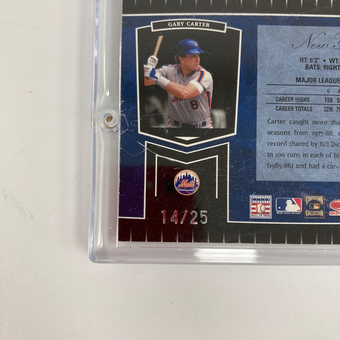 2004 Leaf Certified Cuts Marble Signature Blue Gary Carter Auto #14/25