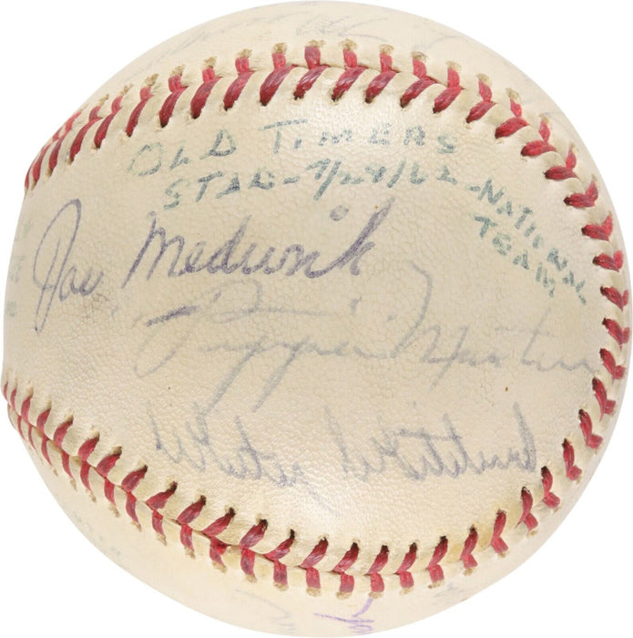 Jackie Robinson Paul Waner 1962 Old Timers Day HOF Multi Signed Baseball PSA DNA