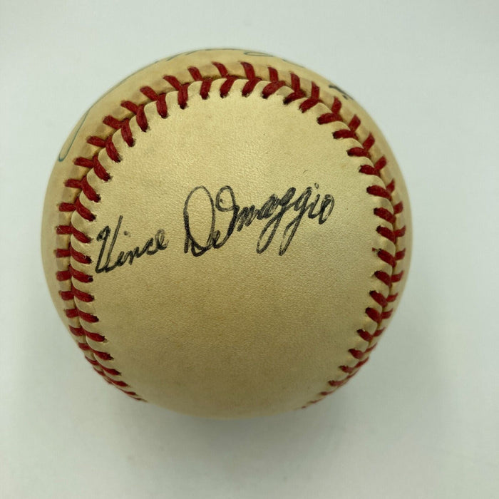 Joe Dimaggio Vince Dimaggio & Dom Dimaggio 3 Brothers Signed Baseball