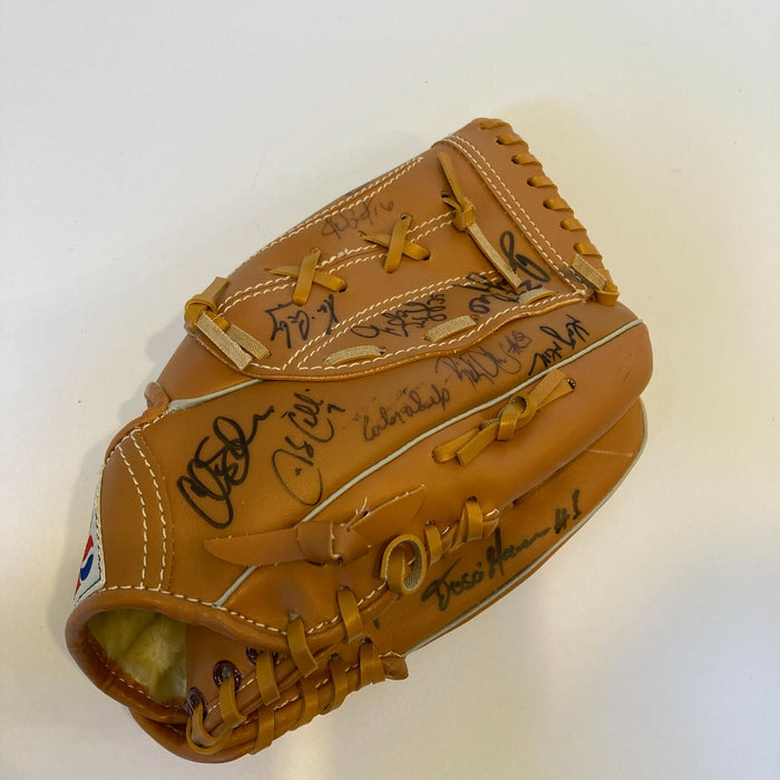 1996 Delmarva Shorebirds Inaugural Season Team Signed Baseball Glove