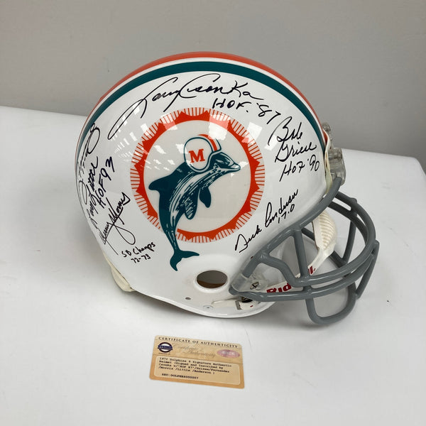1972 Miami Dolphins Super Bowl Champs Multi Signed Full Size Helmet Steiner COA