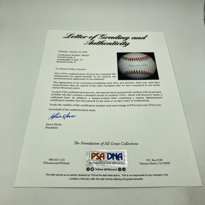 Muhammad Ali Signed Charles Fazzino Pop Art Baseball PSA DNA 10 GEM Mint Auto