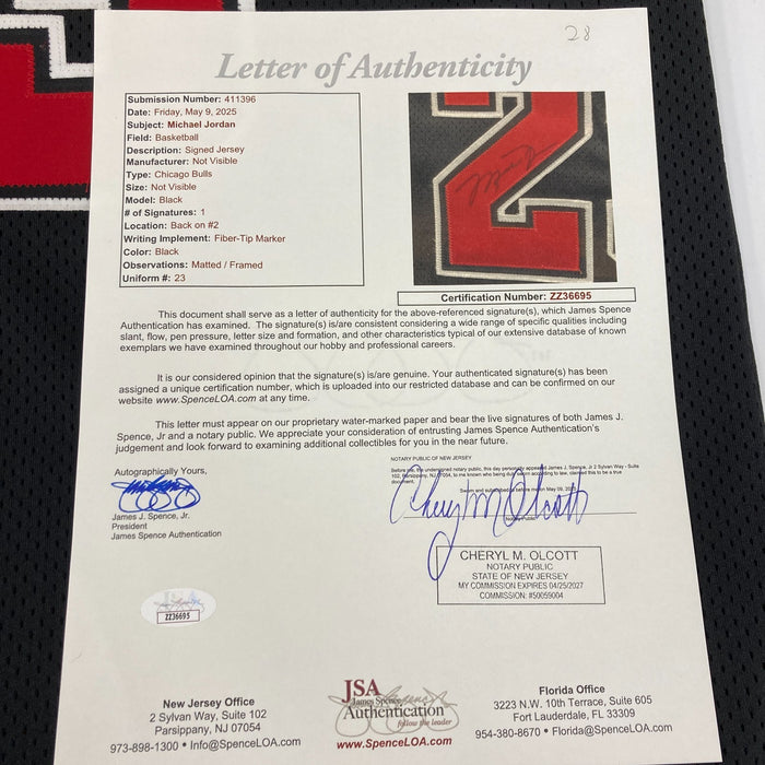 Michael Jordan Signed Chicago Bulls Nike Pro Cut Jersey JSA COA & UDA Upper Deck