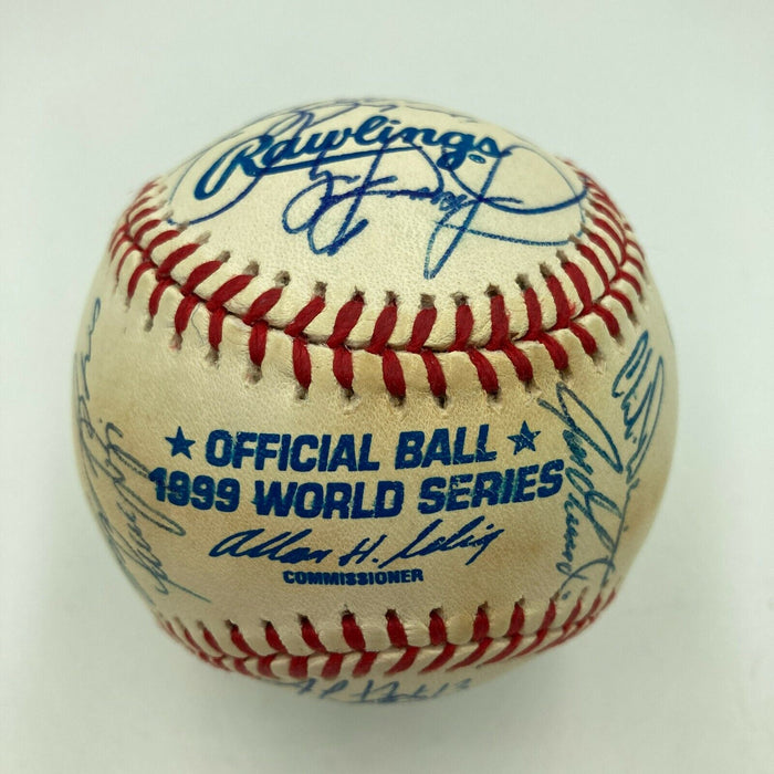 1999 New York Yankees World Series Champs Team Signed Baseball Derek Jeter PSA