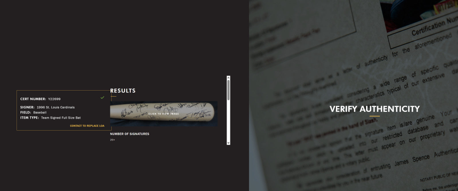 1996 St. Louis Cardinals Team Signed Baseball Bat 20+ Sigs JSA
