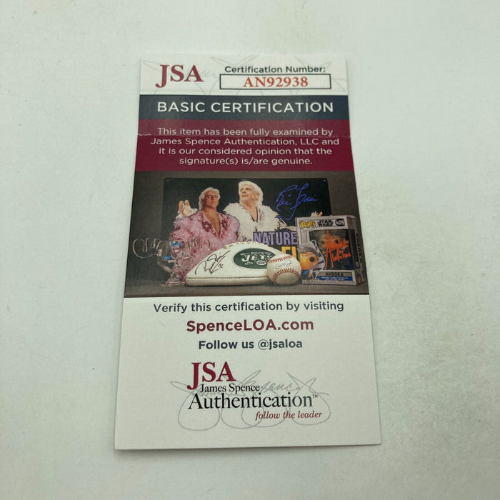 Bob Feller Signed Heavily Inscribed Career STAT Baseball JSA COA