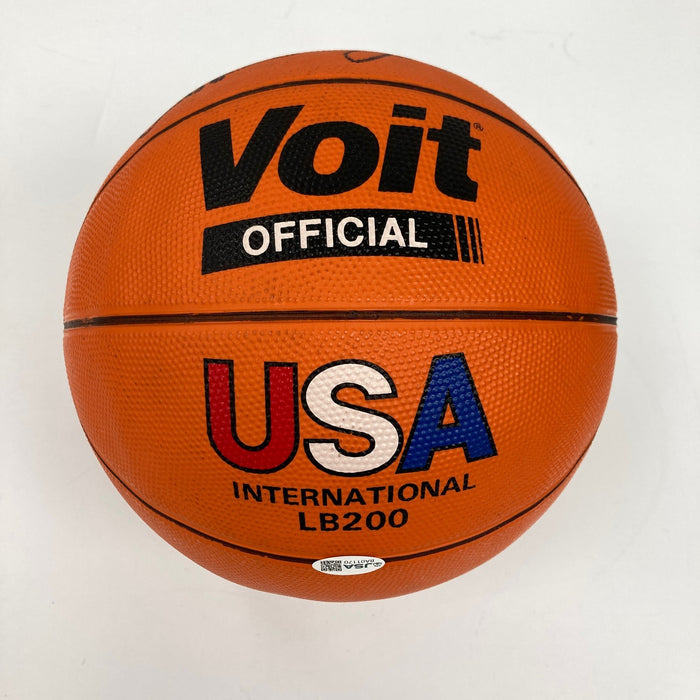 Wilt Chamberlain Abdul Jabbar Shaq Lakers Legends Signed Basketball JSA COA