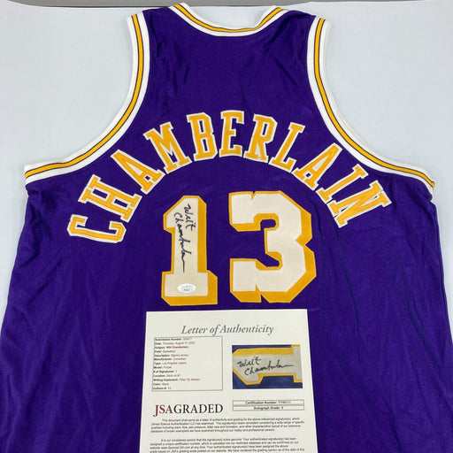 Wilt Chamberlain Signed Authentic 1971 Los Angeles Lakers Jersey JSA Graded 9