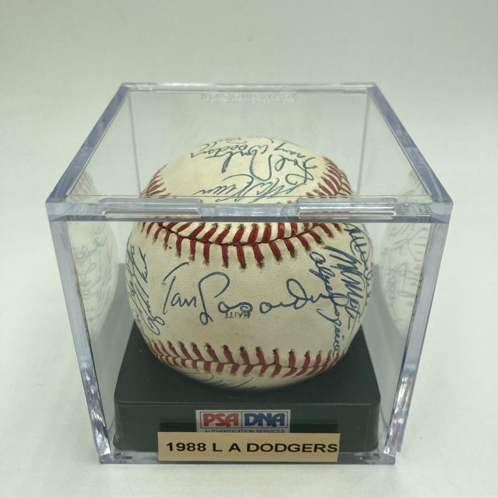 1988 Los Angeles Dodgers World Series Champs Team Signed W.S. Baseball PSA DNA