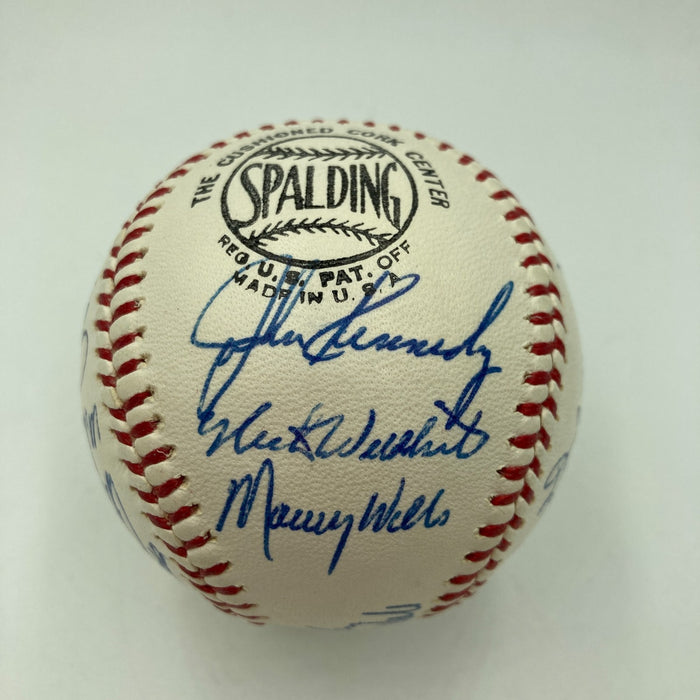 Beautiful 1965 Los Angeles Dodgers World Series Champs Team Signed Baseball PSA