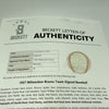 1957 Milwaukee Braves World Series Champs Team Signed Baseball PSA DNA & Beckett