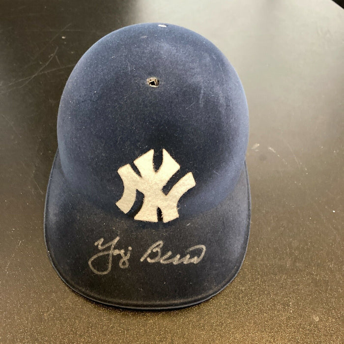 Yogi Berra Signed 1960's Vintage Style New York Yankees Baseball Helmet JSA COA