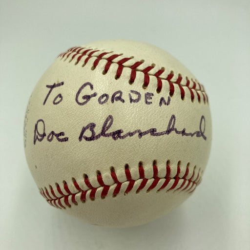 Doc Blanchard Signed Vintage AL Baseball Heisman Trophy Winner JSA COA